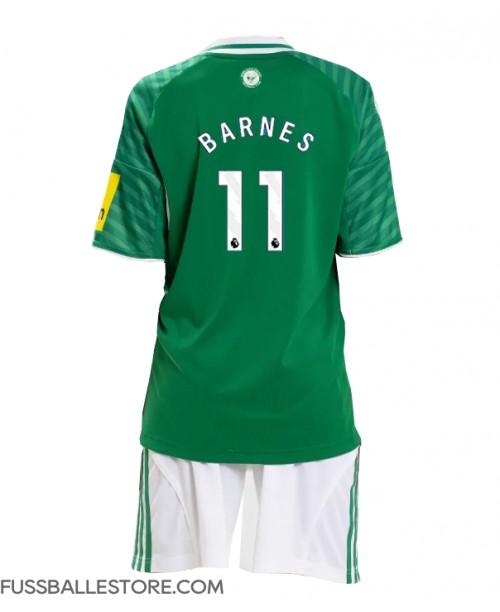 Günstige Newcastle United Harvey Barnes #11 Auswärts Trikotsatzt Kinder 2025-26 Kurzarm (+ Kurze Hosen)